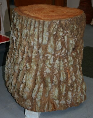 Faux Bois Stump after first acid staining
