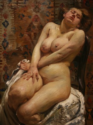 painting of a French prostitute by Lovis Corinth