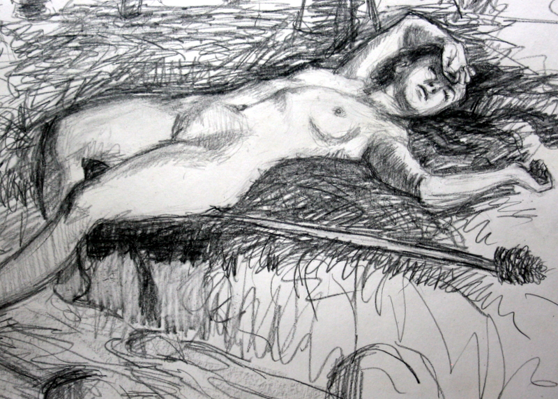 Ariadne on Naxos drawing