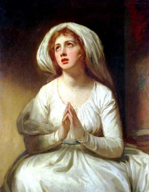 George Romney<br /><br /><br />
Lady Hamilton Praying (1782-86)