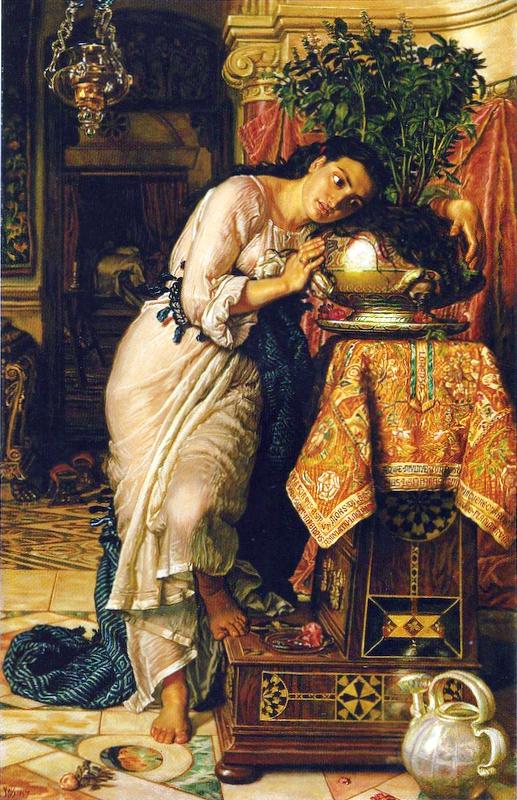 Isabella and the Pot of Basil by William Holman Hunt, 1867-1868