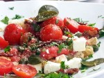 Greek Salad of Tomatoes, Feta, Capers and Herbs