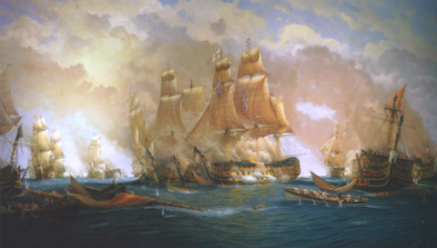 William Bishop, The Battle of Trafalgar, 21st October 1805 