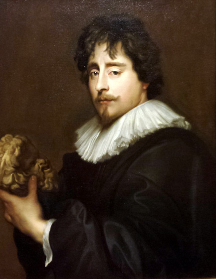 Portrait of Francois Duquesnoy, by an imitator of Sir Antony van Dyck, Flemish
