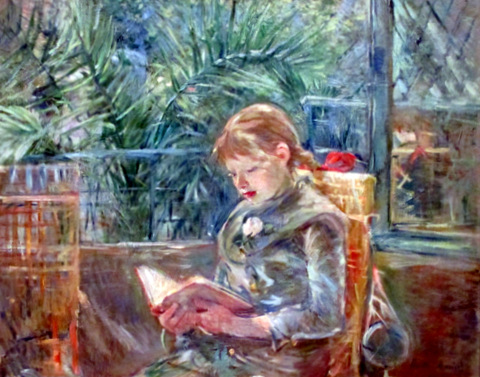 Reading by Berthe Morison, 1888
