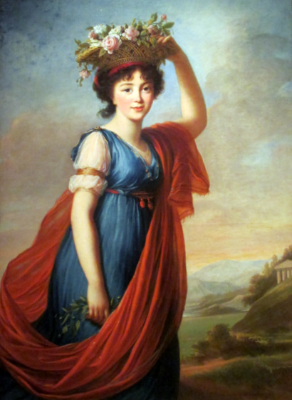 Princess Eudocia Ivanova Galitzine as Flora -- Marie Louise Elizabeth Vigee le Brun, 1799
